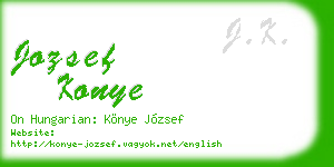 jozsef konye business card